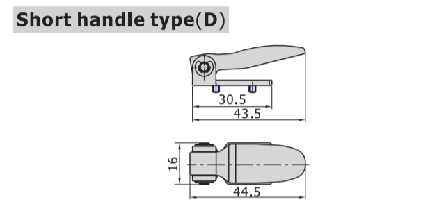 M3D21008T AIRTAC MANUAL VALVES, M3 SERIES SHORT HANDLE TYPE 3 WAY 2 POSITION N.C, 1/4" NPT PORTS